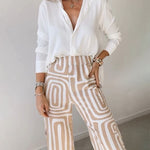 Bela Candela - Ensemble Deux Pièces Chic – Chemise Fluide et Pantalon Élégant