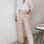 Bela Candela - Ensemble Deux Pièces Chic – Chemise Fluide et Pantalon Élégant