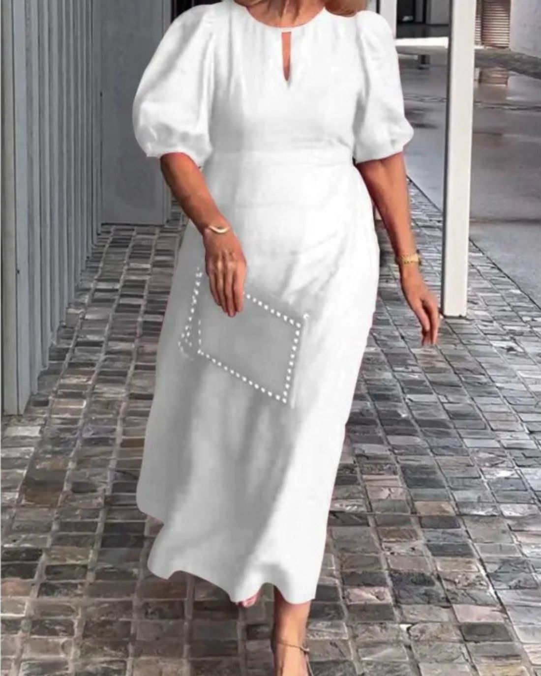 Bela Fiona - Robe Longue Élégante en Coton et Lin – Légèreté et Raffinement