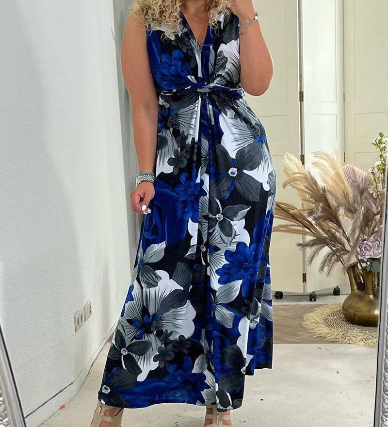 Sasha – Robe Longue Élégante À Imprimé Floral