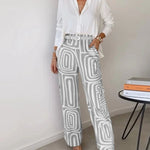 Bela Candela - Ensemble Deux Pièces Chic – Chemise Fluide et Pantalon Élégant