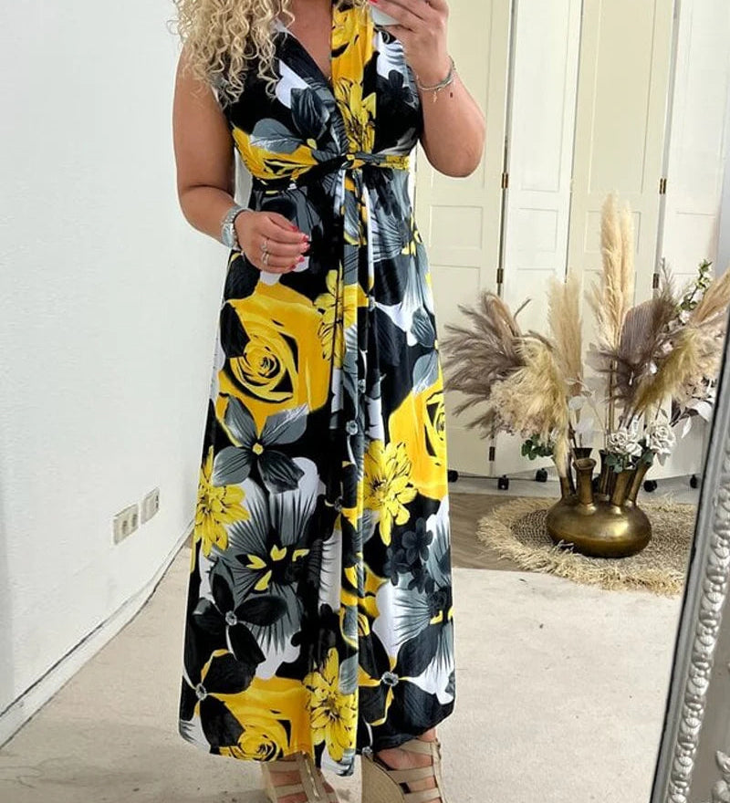 Sasha – Robe Longue Élégante À Imprimé Floral