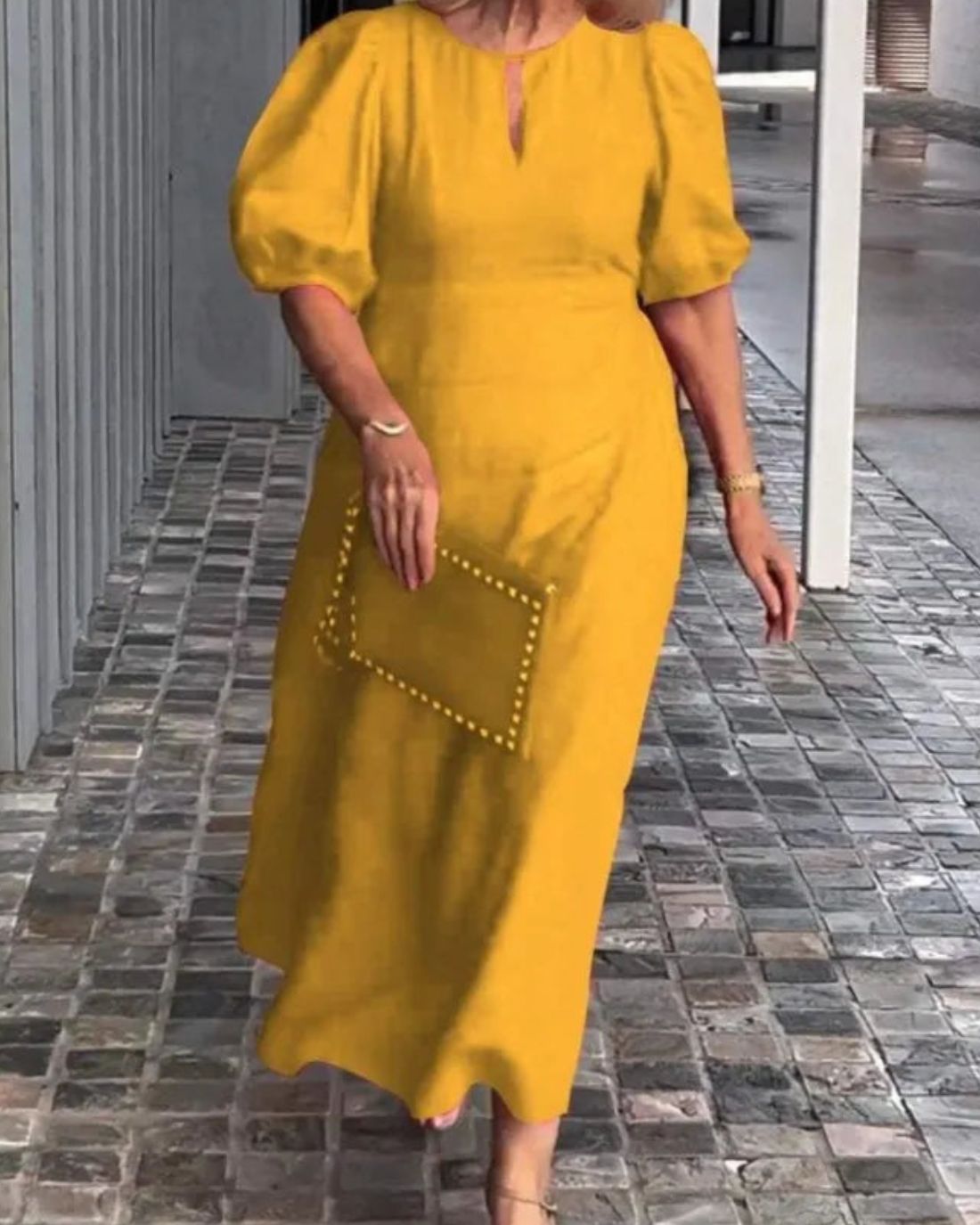 Bela Fiona - Robe Longue Élégante en Coton et Lin – Légèreté et Raffinement