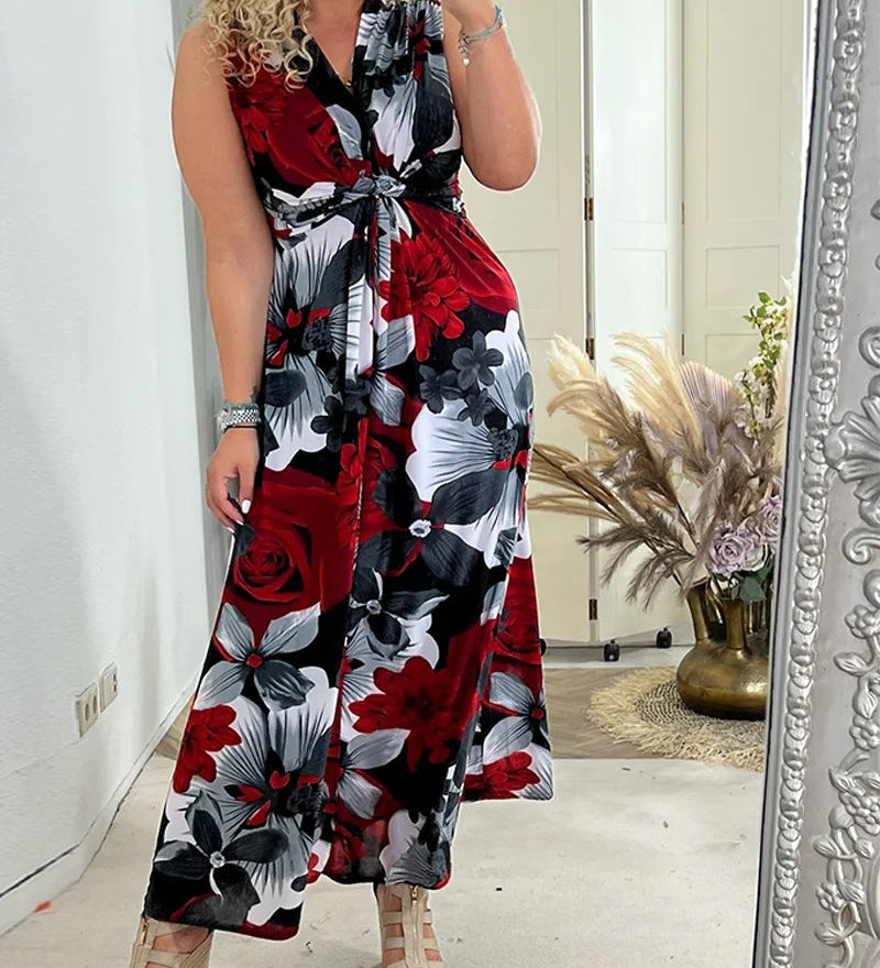 Sasha – Robe Longue Élégante À Imprimé Floral