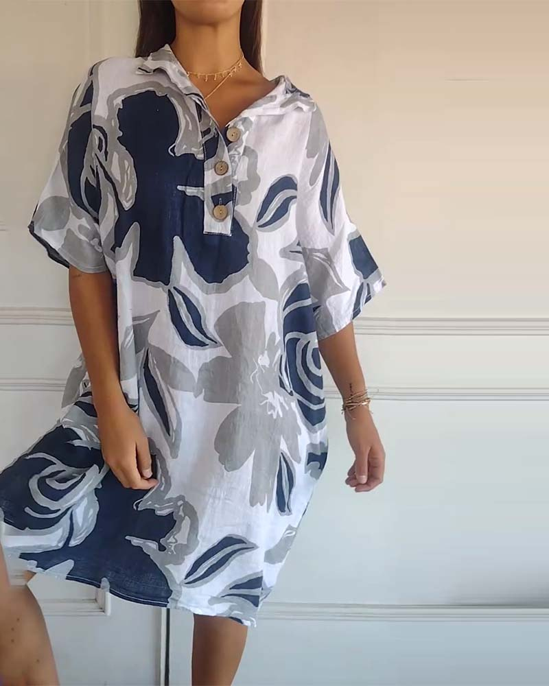 Clemencia - Robe Chemise Fleurie