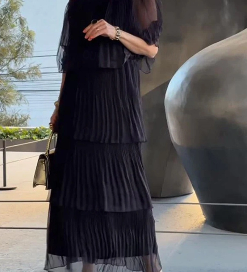 Crisina – Robe Longue Élégante En Mousseline