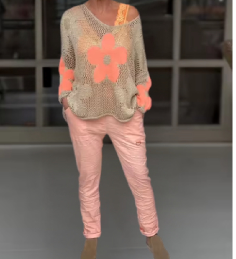 Madova – Haut Tricoté À Fleurs