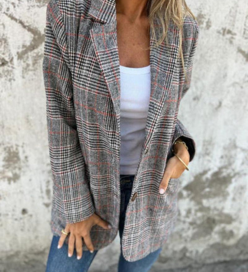 Eira - Blazer À Carreaux Intemporel