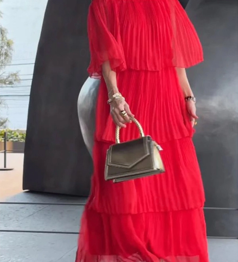 Crisina – Robe Longue Élégante En Mousseline