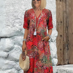 Skye - Robe Mi-Longue Élégante & Vibrante