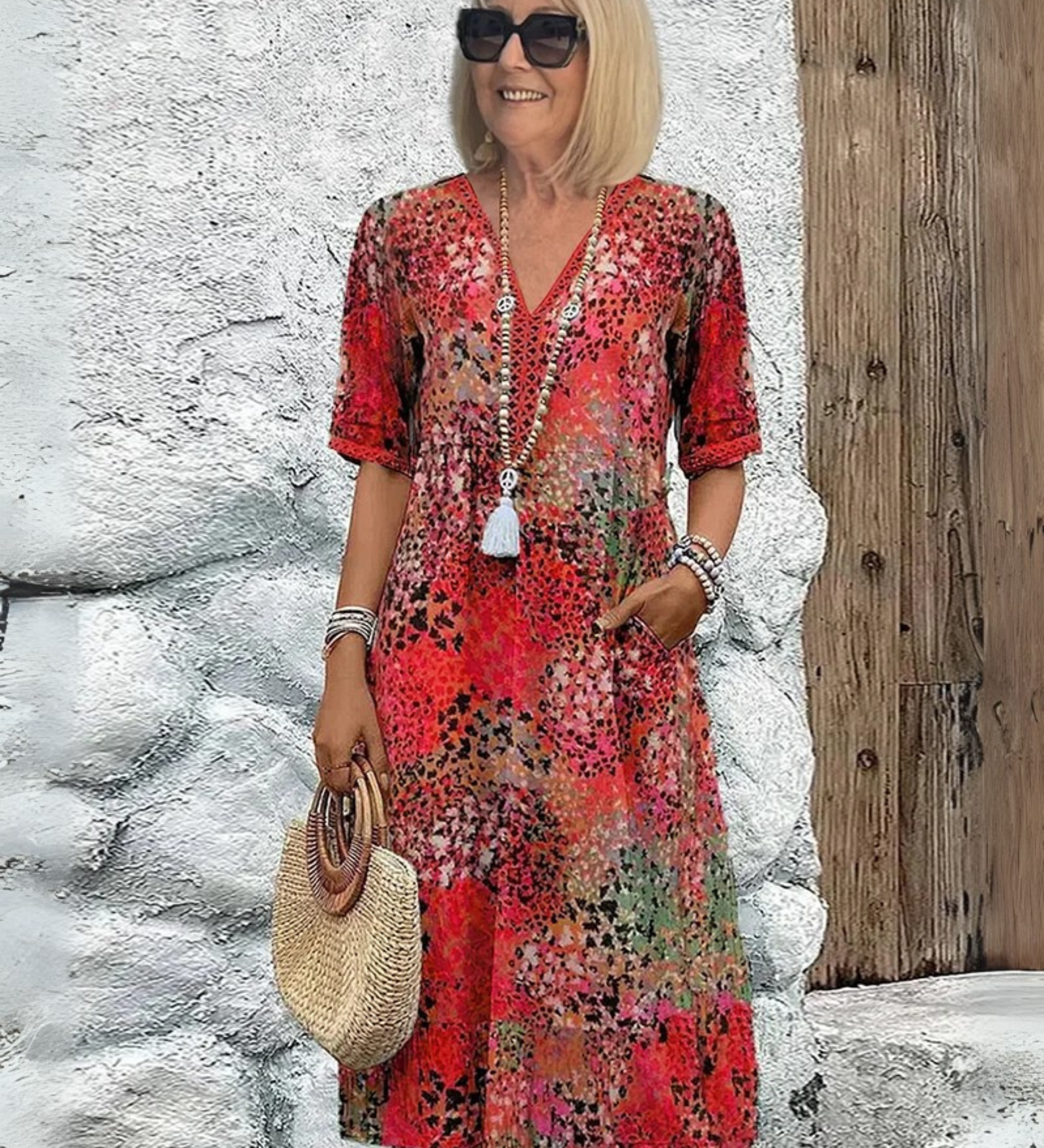 Skye - Robe Mi-Longue Élégante & Vibrante