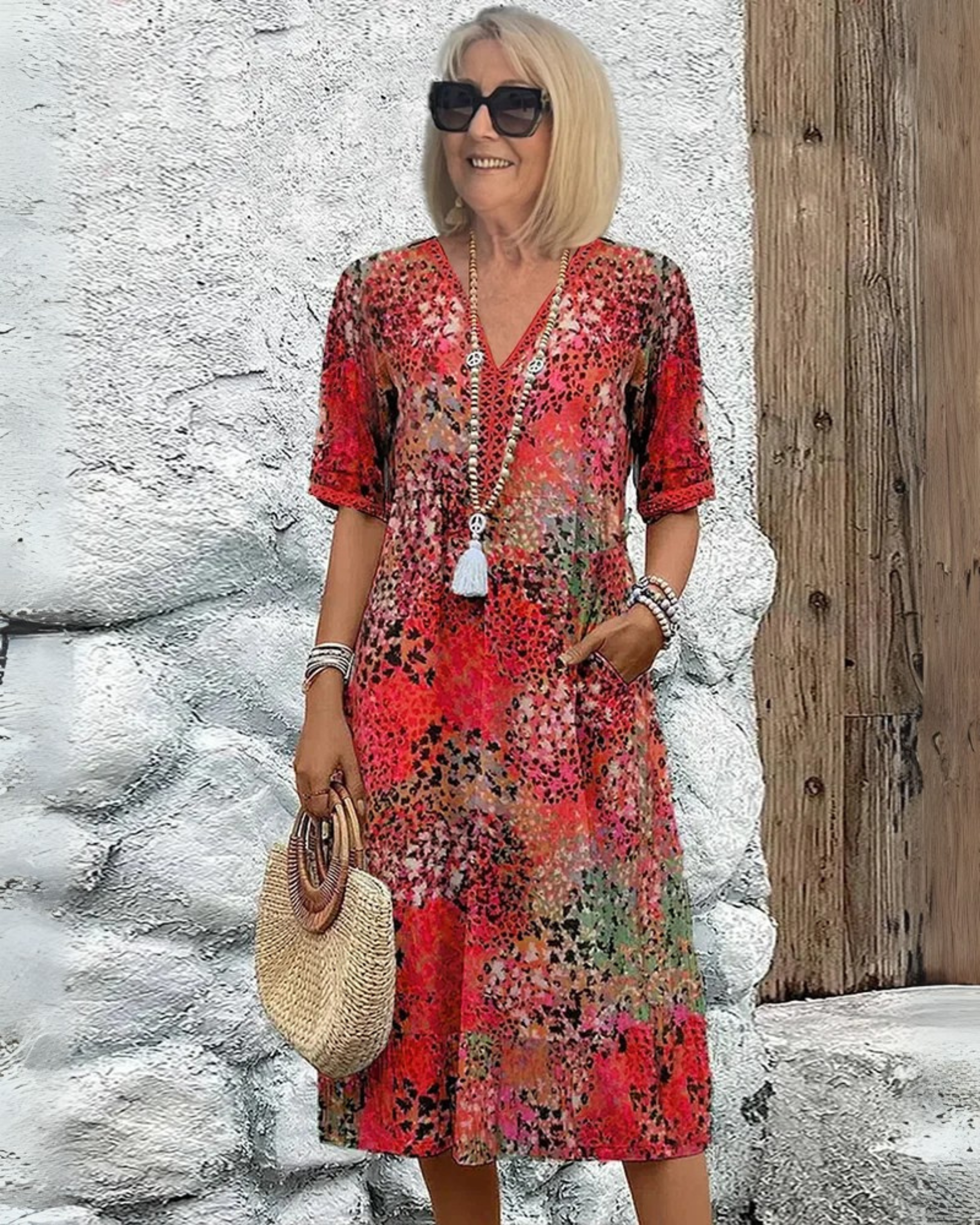 Skye - Robe Mi-Longue Élégante & Vibrante