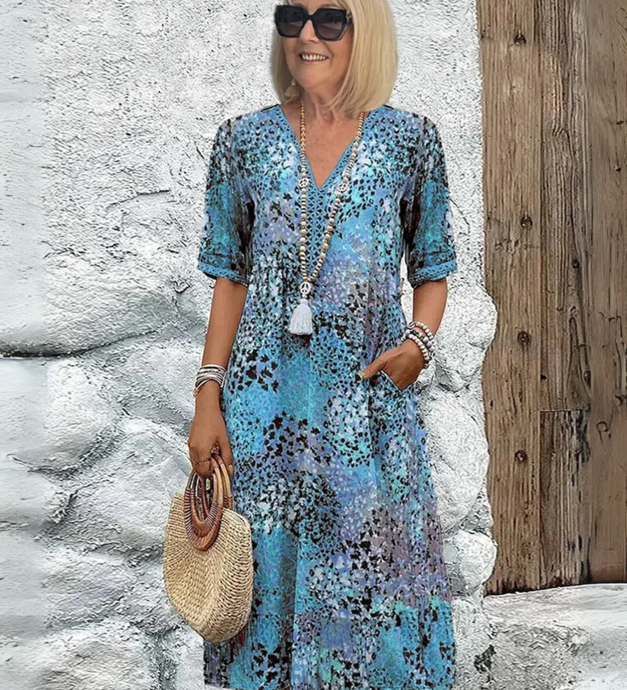 Skye - Robe Mi-Longue Élégante & Vibrante