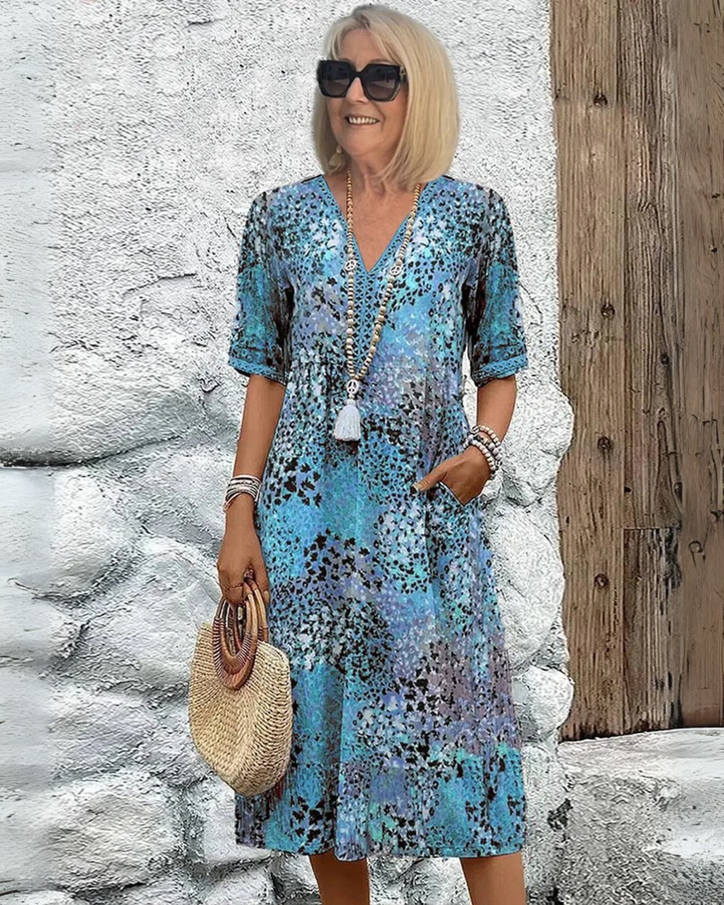 Skye - Robe Mi-Longue Élégante & Vibrante