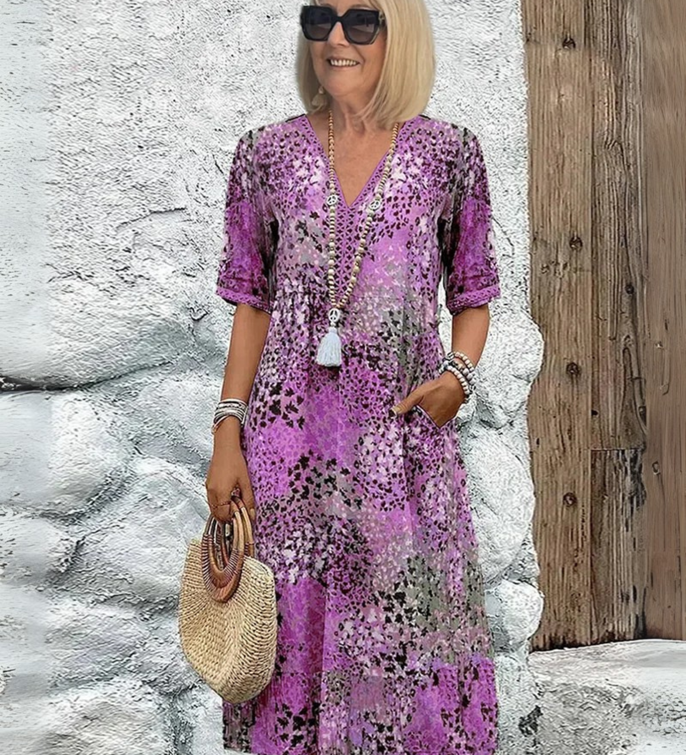 Skye - Robe Mi-Longue Élégante & Vibrante