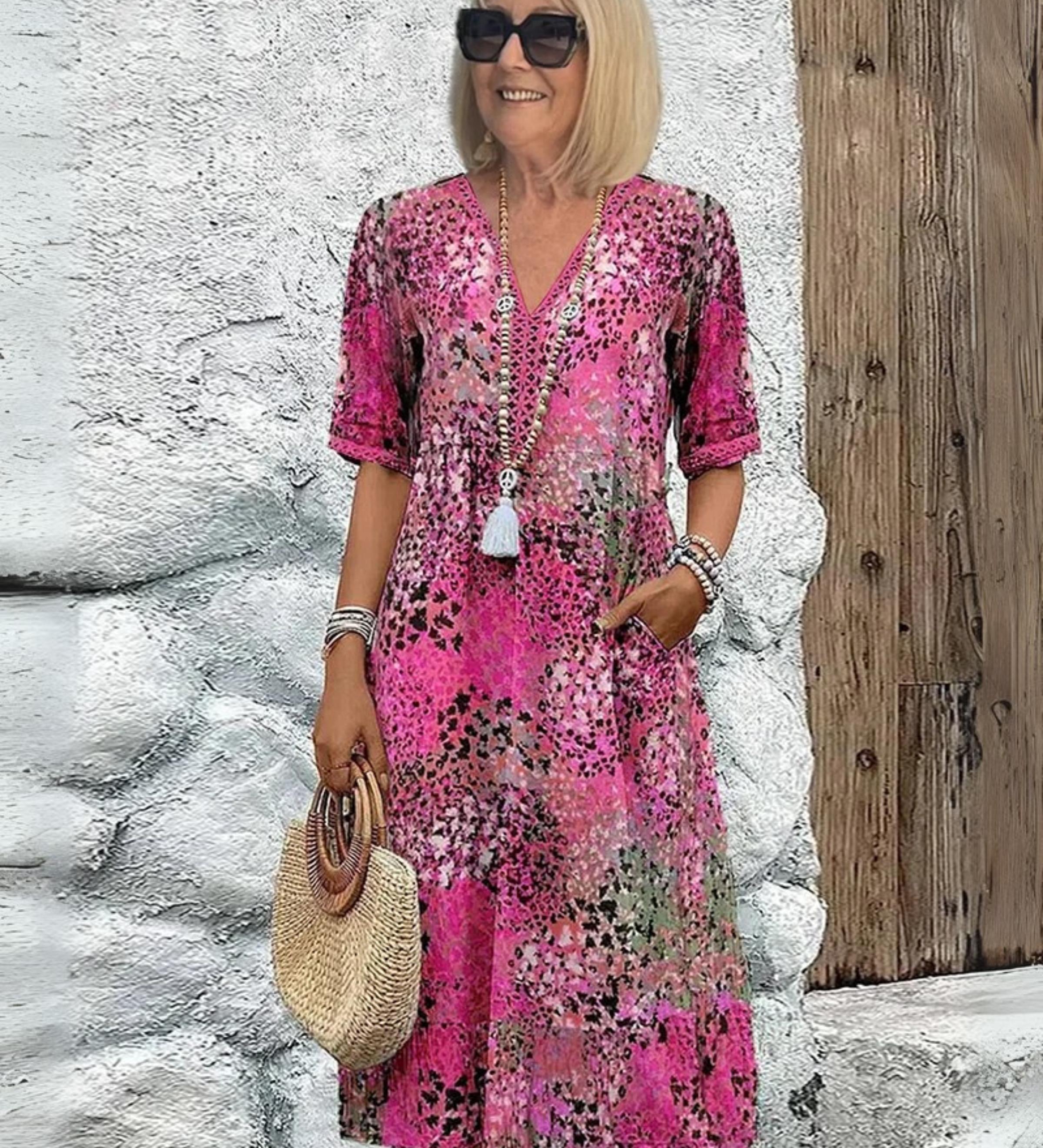 Skye - Robe Mi-Longue Élégante & Vibrante