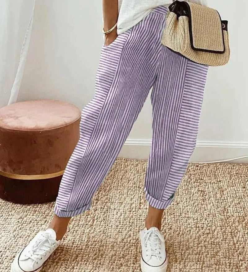 Amara - Pantalon Rayé