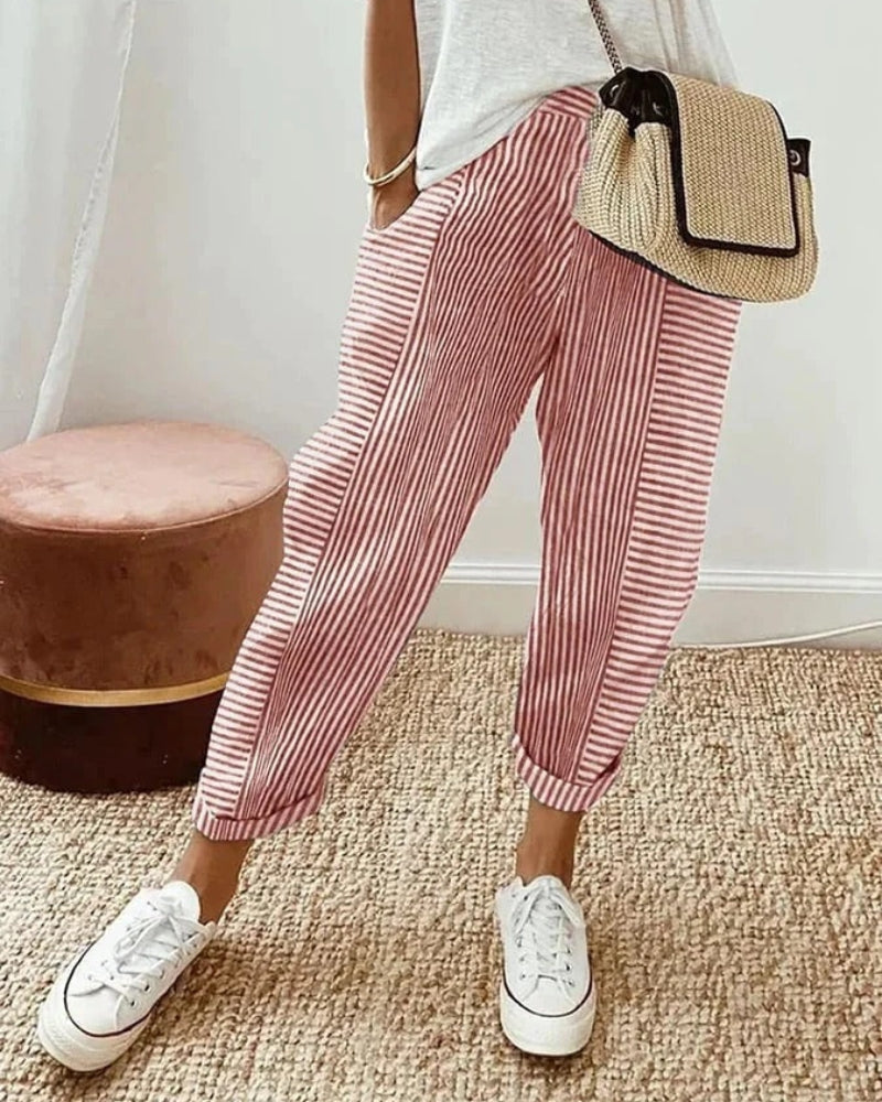 Amara - Pantalon Rayé