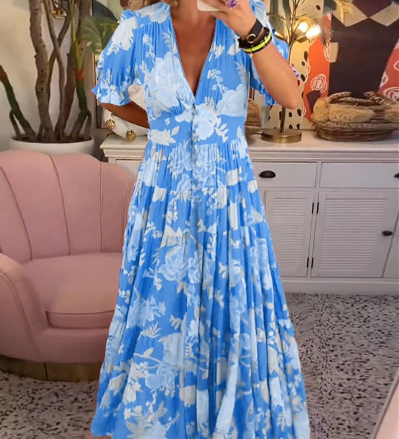 Margit - Robe Florale D'Été