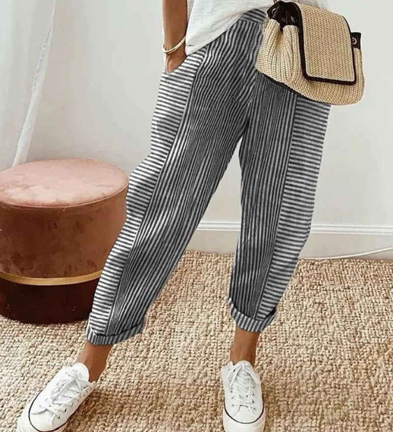 Amara - Pantalon Rayé