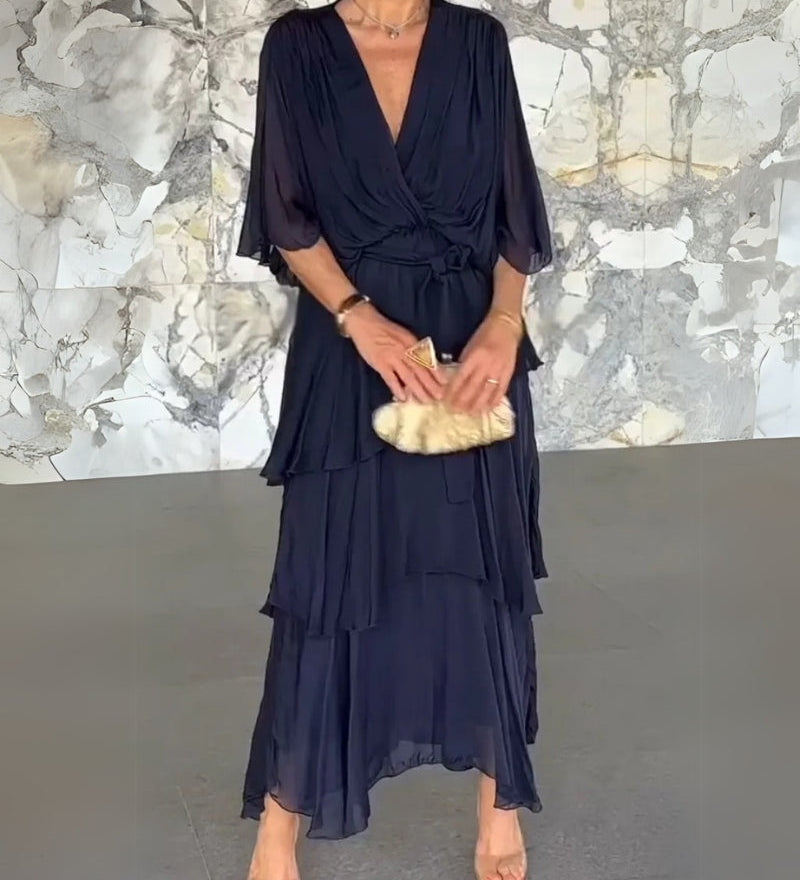 Maige - Robe Élégante À Multiples Couches