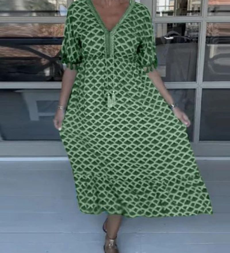 Arenas - Robe À Col En V Avec Imprimé