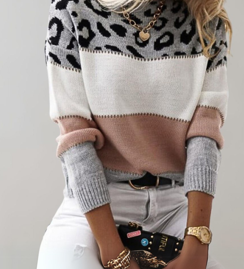 Riana - Pull Au Motif Léopard