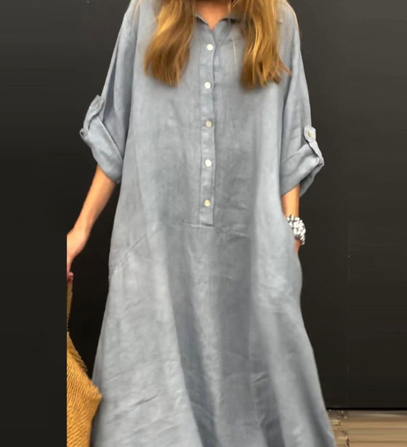 Elanu - Robe En Mélange De Coton Et Lin