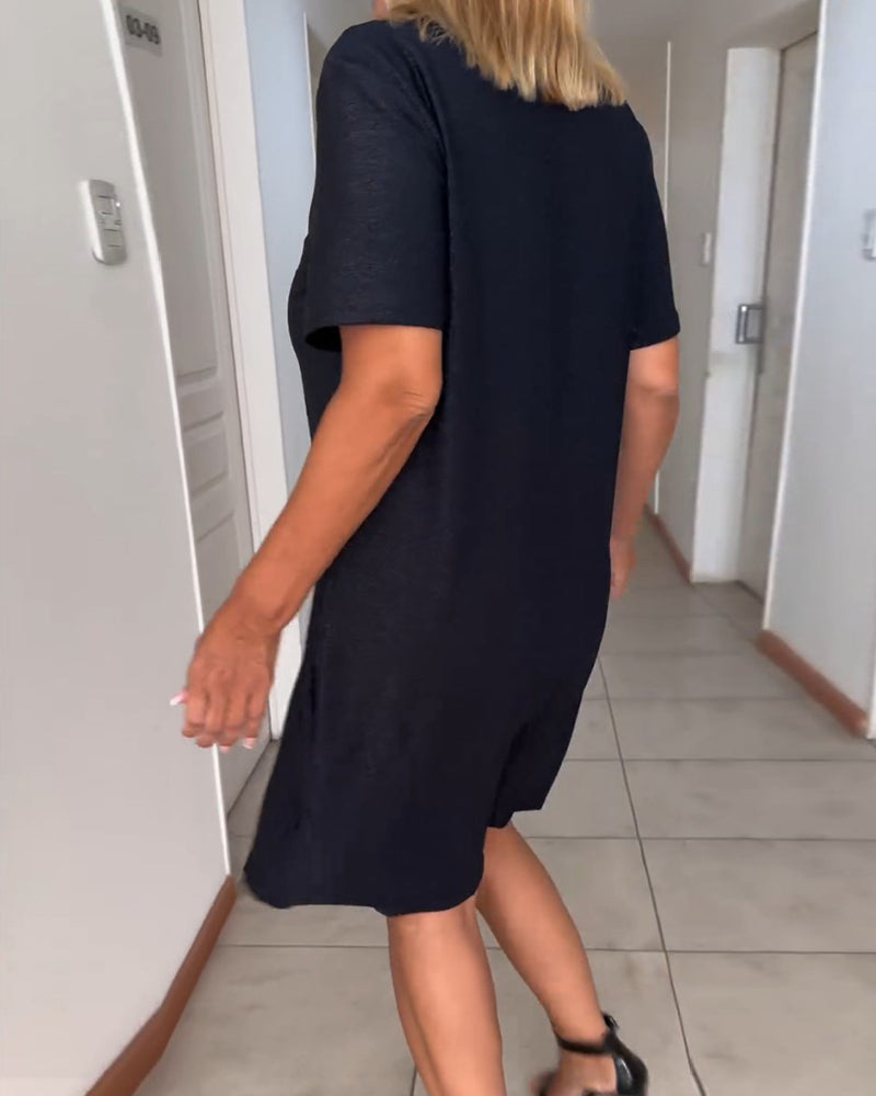 Yamali - Robe Noire Souple Et Élastique