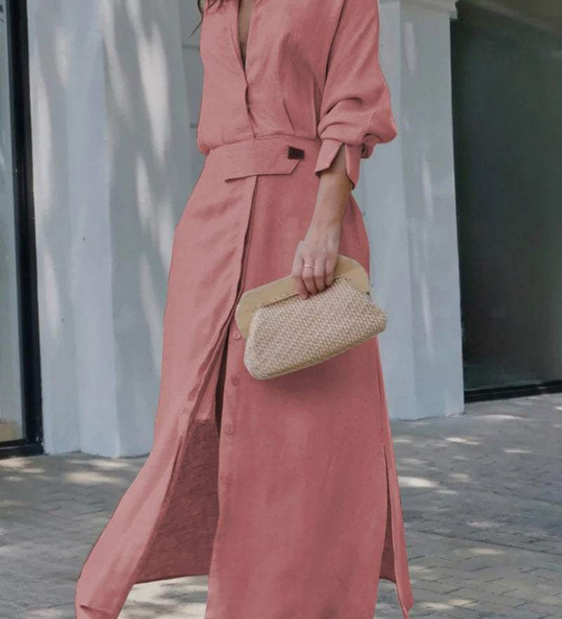 Meleia – Robe Maxi En Coton Et Lin