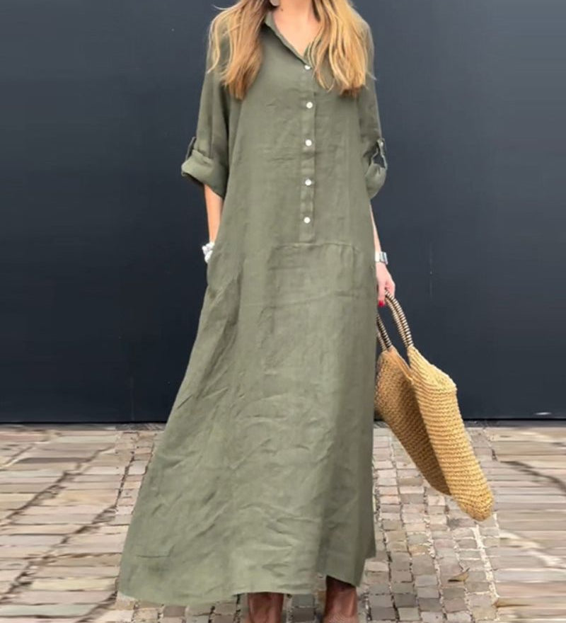 Elanu - Robe En Mélange De Coton Et Lin