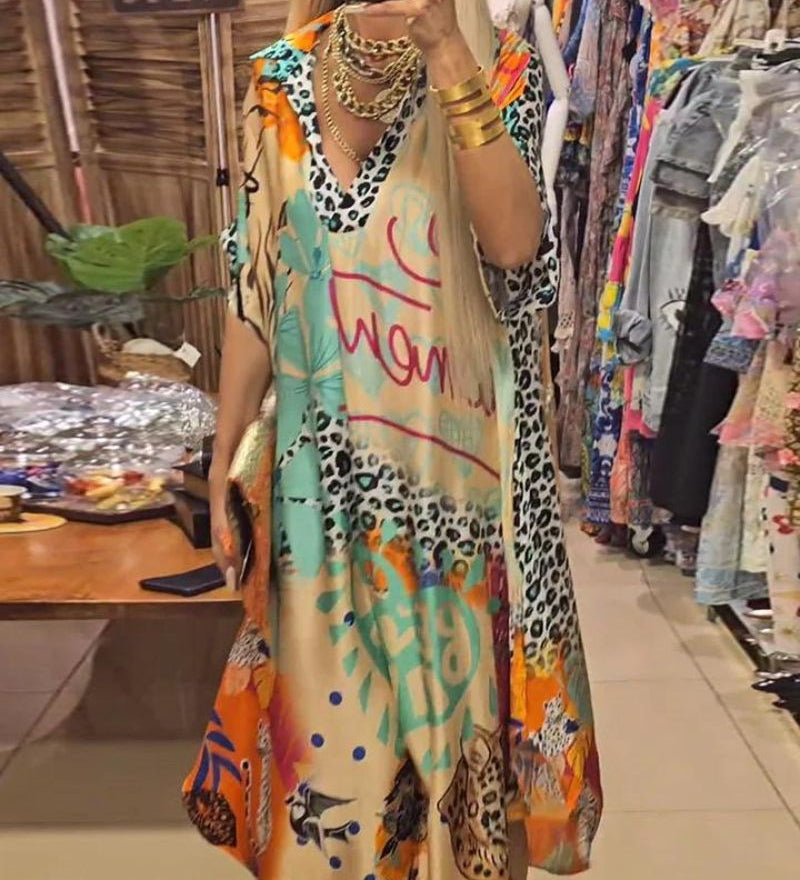 Lucira – Robe Décontractée À Imprimé Léopard Coloré