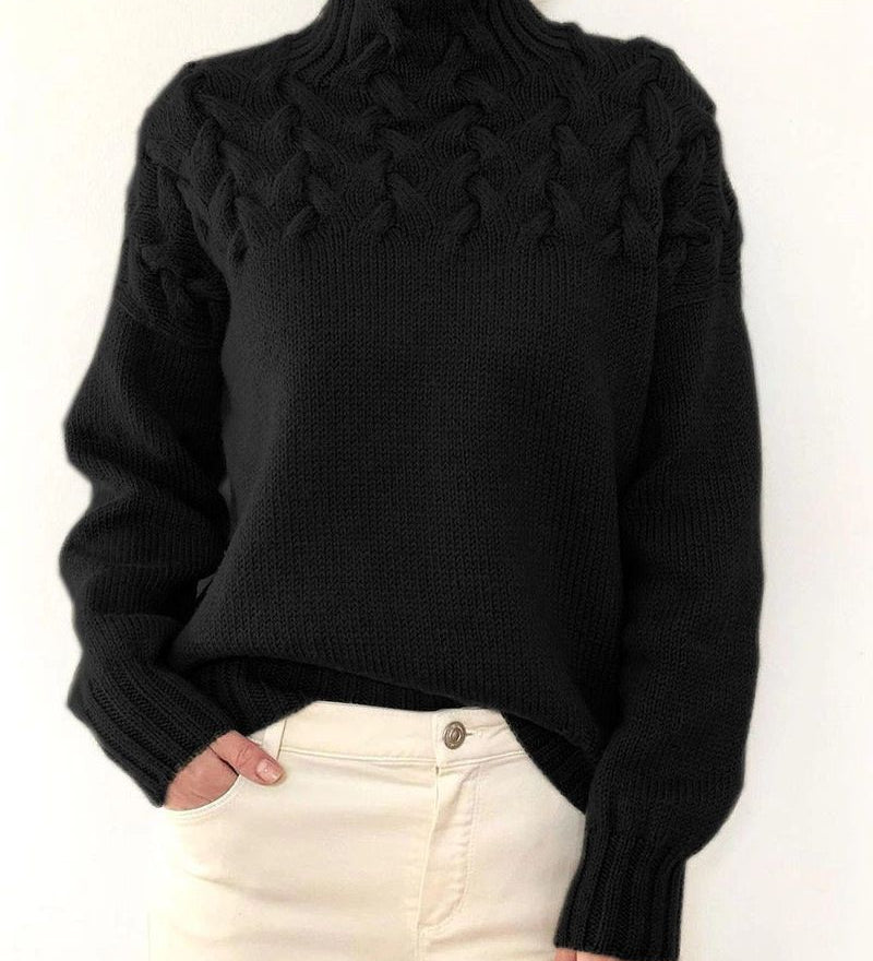 Judil - Pull À Col Roulé Tricoté