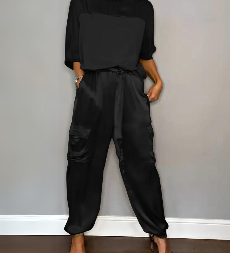 Bohme - Ensemble Satiné À Manches Mi-Longues