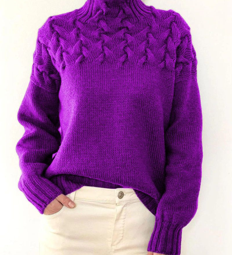 Judil - Pull À Col Roulé Tricoté