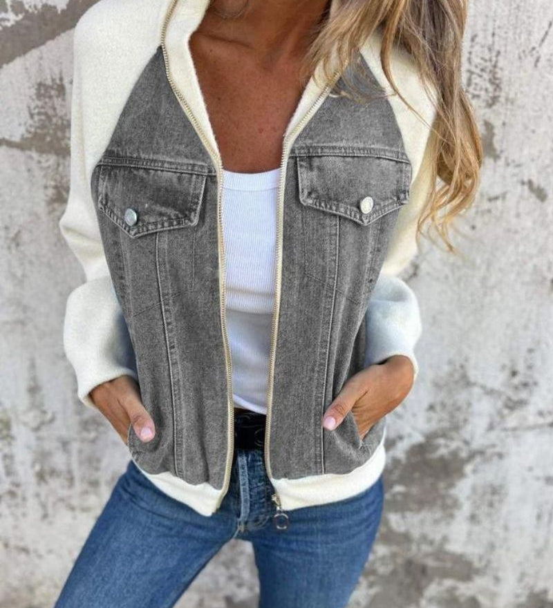 Anidia - Veste Moderne En Tissu Denim