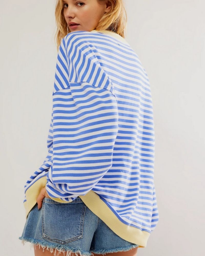 Bela Lucy - Pull Surdimensionné Rayé – Douceur et Allure Décontractée