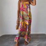 Merina – Robe Longue Imprimée Élégante et Légère
