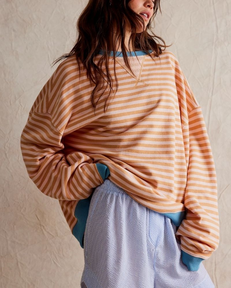 Bela Lucy - Pull Surdimensionné Rayé – Douceur et Allure Décontractée