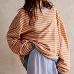 Bela Lucy - Pull Surdimensionné Rayé – Douceur et Allure Décontractée