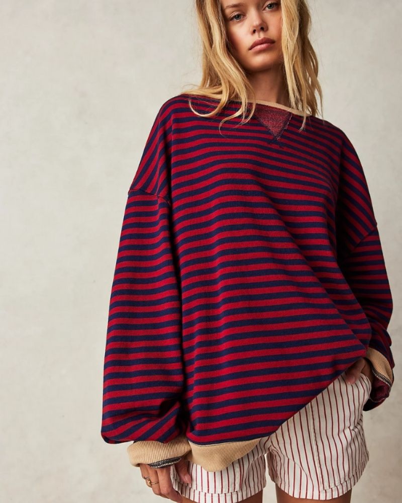 Bela Lucy - Pull Surdimensionné Rayé – Douceur et Allure Décontractée
