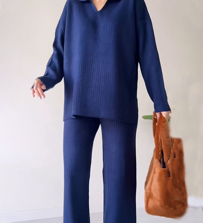 Coria - Casual Knitted Two-Piece Set