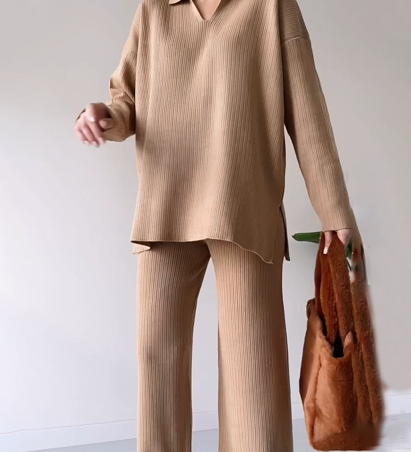 Coria - Casual Knitted Two-Piece Set