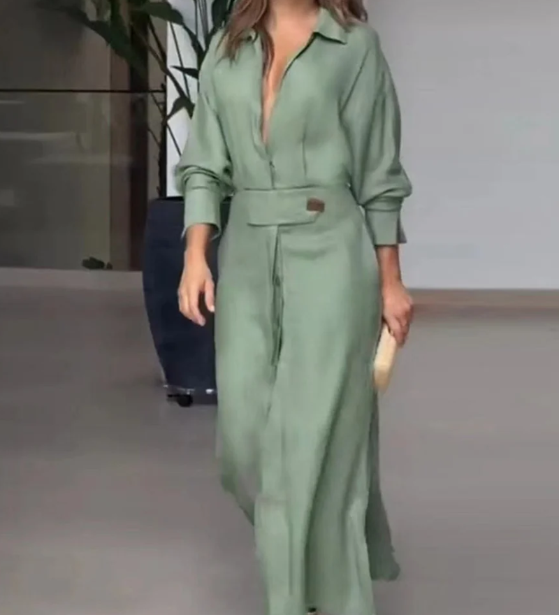 Meleia – Robe Maxi En Coton Et Lin