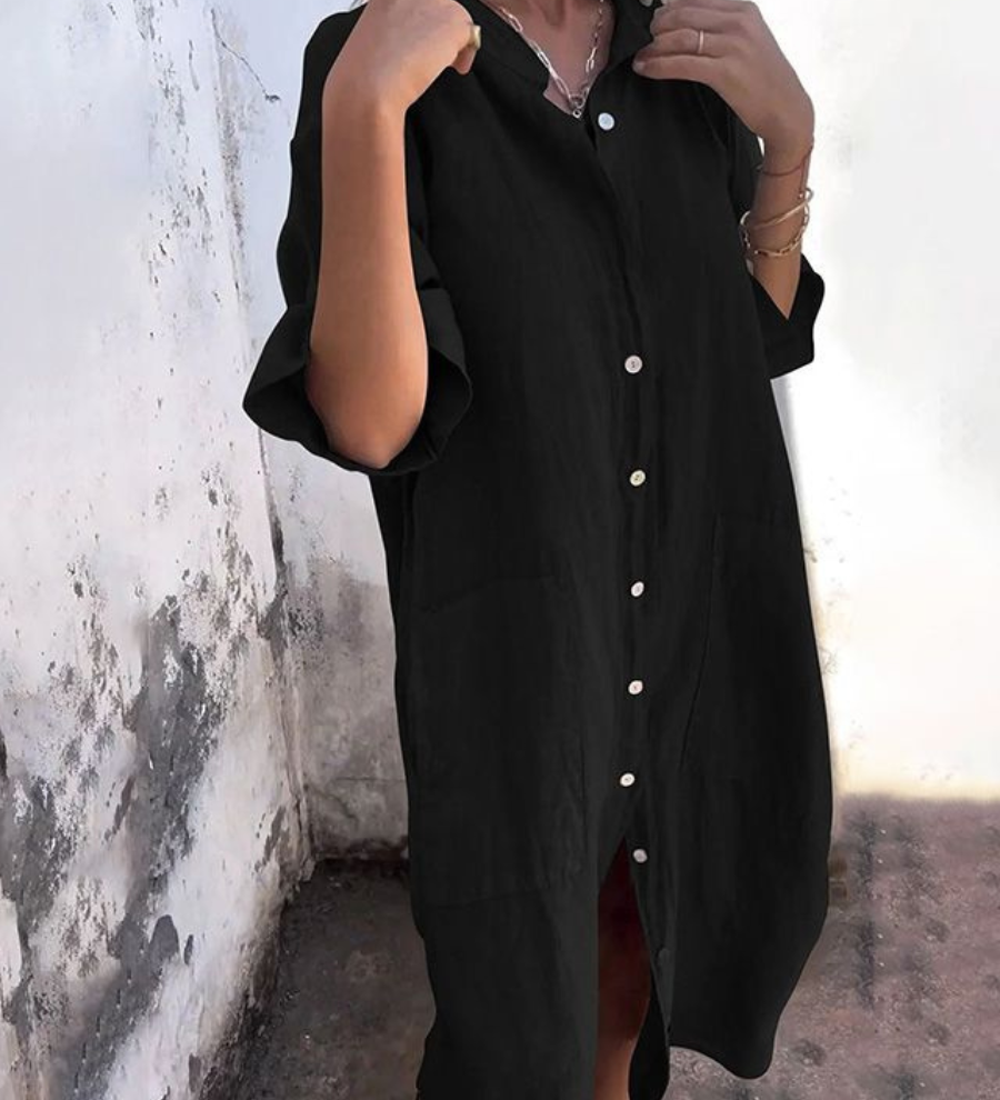 Meiva - Robe Longue Chemise En Coton Et Lin