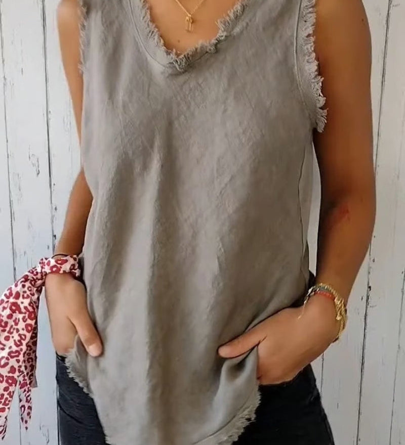 Amaran – Débardeur Sans Manches En Coton Et Lin