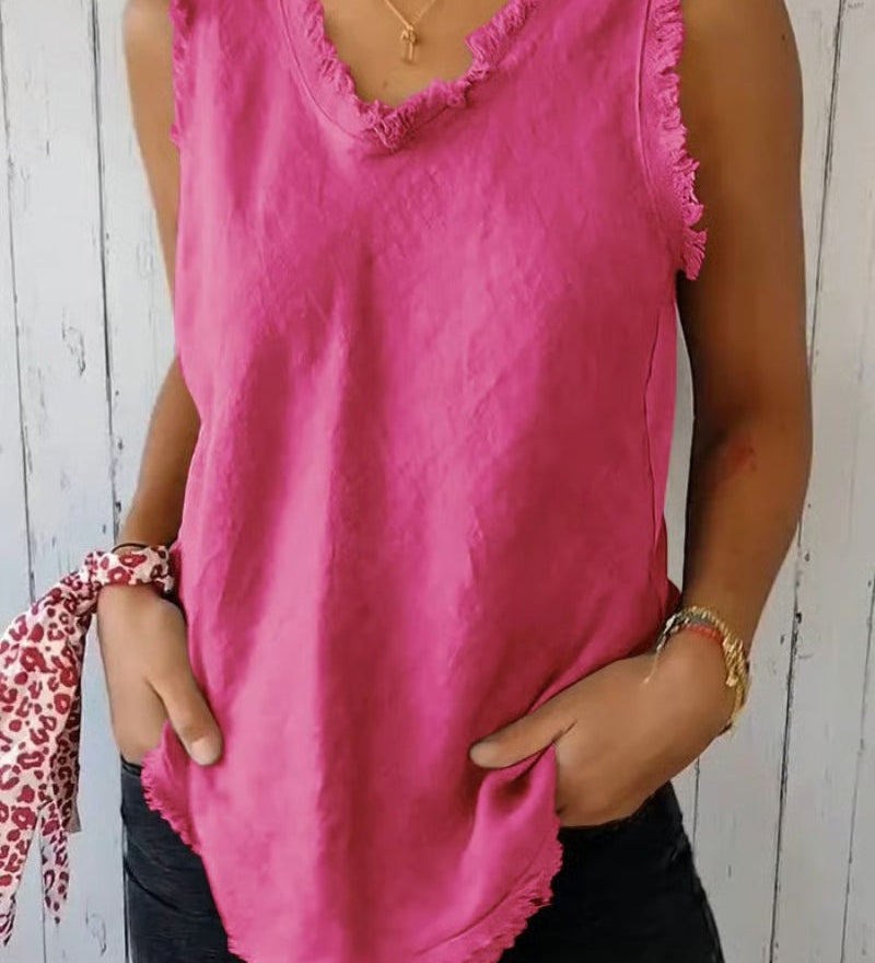 Amaran – Débardeur Sans Manches En Coton Et Lin