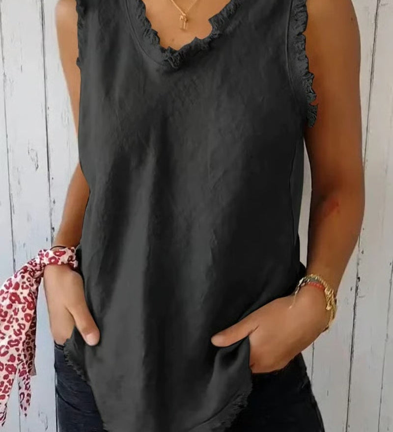 Amaran – Débardeur Sans Manches En Coton Et Lin