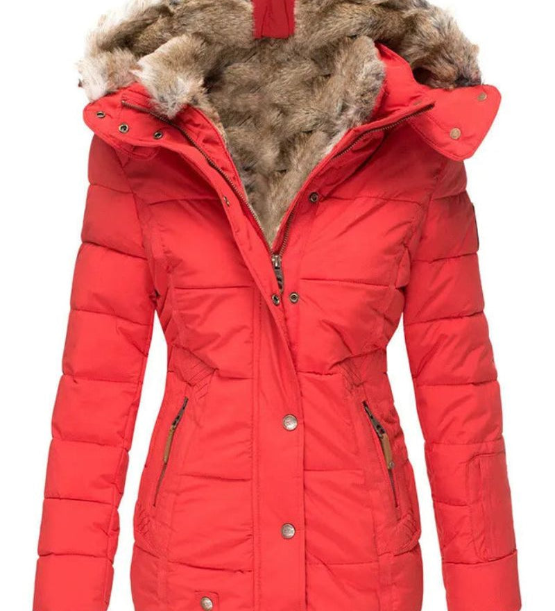 Liena - Manteau D'Hiver Chaud Avec Doublure En Fourrure