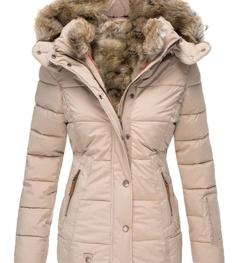 Liena - Manteau D'Hiver Chaud Avec Doublure En Fourrure